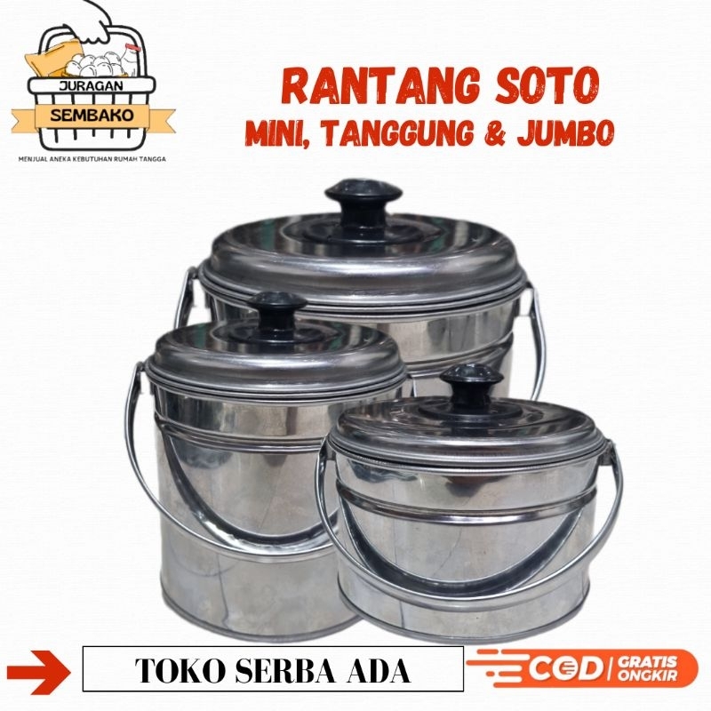 Jual Rantang Soto Stainless Tebal Tersedia 3 Ukuran | Shopee Indonesia