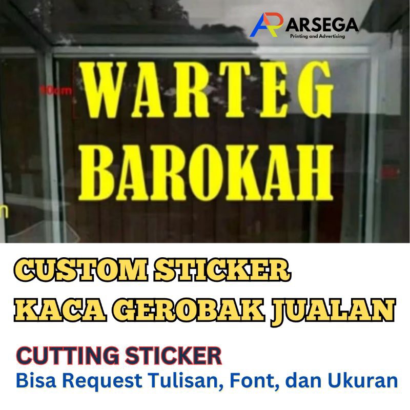 Jual ARSEGA - Custom Cutting Sticker Gerobak Kayu Etalase Jualan Nasi ...