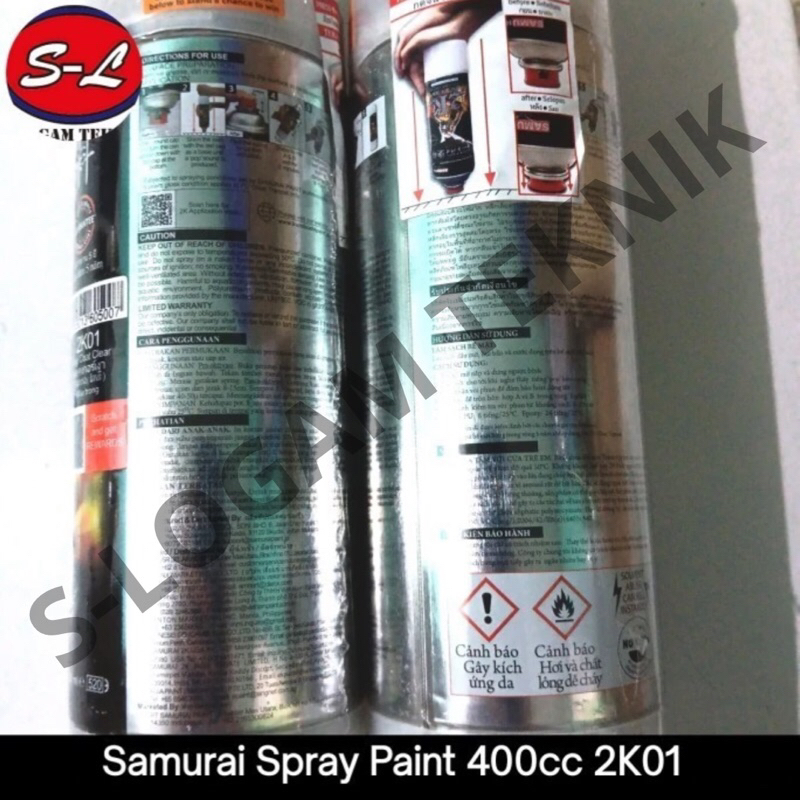 Jual 2K01 Top Coat Clear Glossy SAMURAI Paint Cat Semprot Pylox Aerosol ...