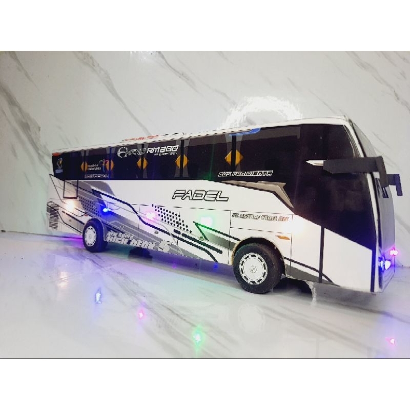 Jual Miniatur Bus MSM Fadel White Grand Pegasus Jetbus 5 | Shopee Indonesia