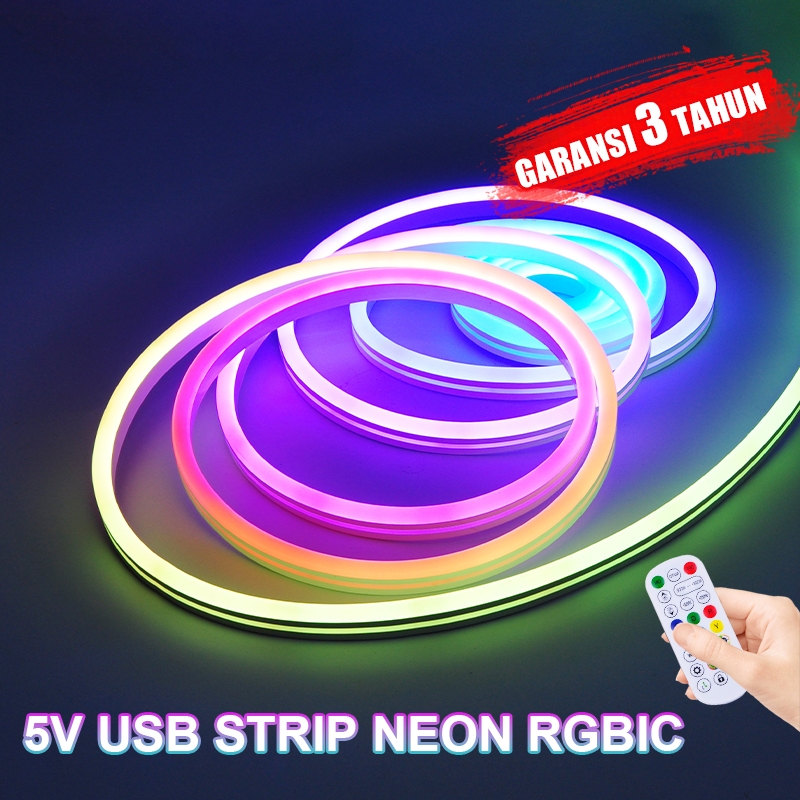 Jual Remote control lampu LED RGBIC 5V dan strip lampu aliran sekitar ...