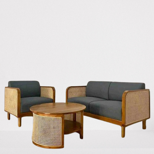 Jual Sofa Rotan Kayu Jati Kursi Sofa Minimalis Sofa Retro Sofa Bed
