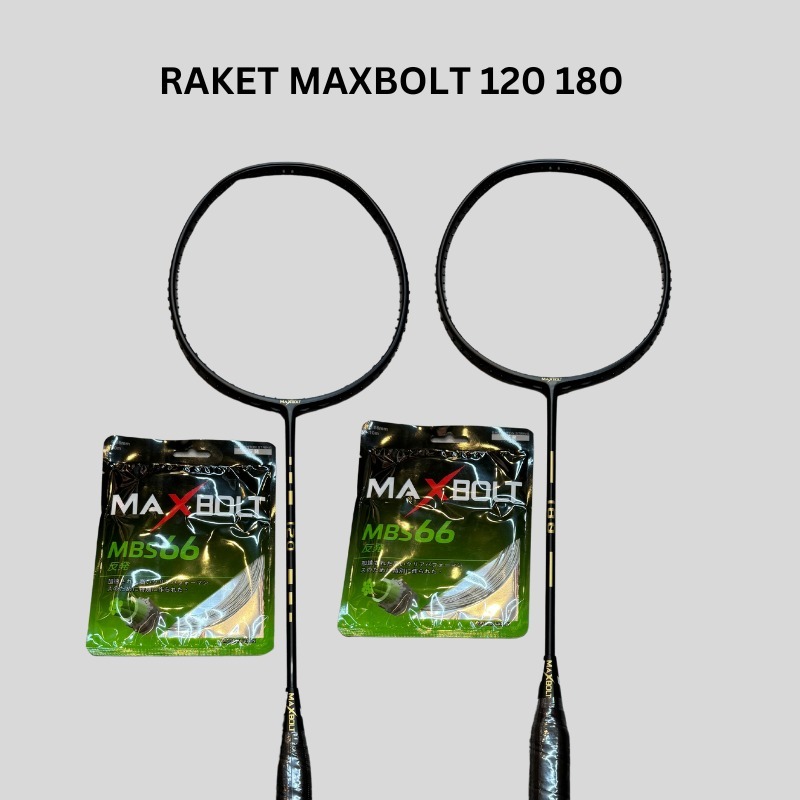 Jual Raket Badminton Maxbolt Training 120,180 Free Senar Original ...