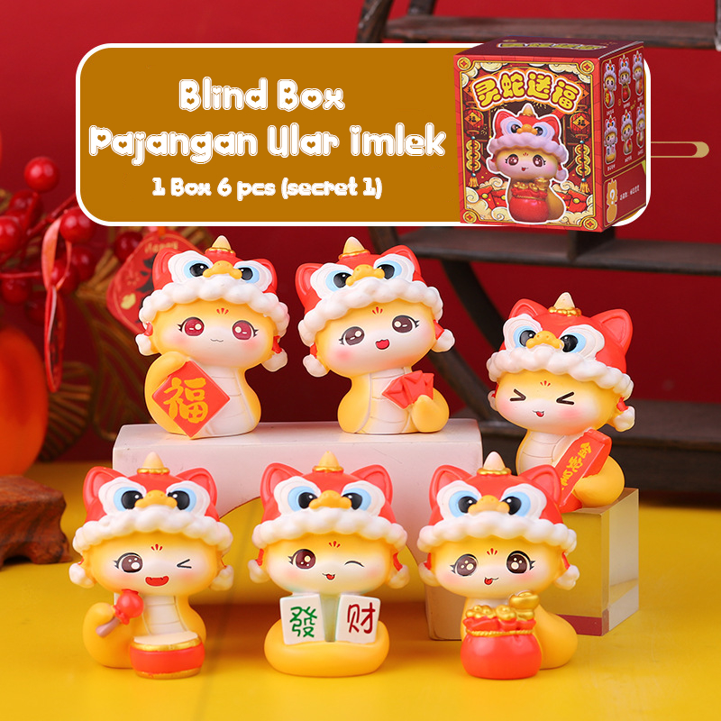 Jual Blind Box Ular Imlek Barongsai Beli 1 Box dapat 6 Beda Motif Kotak ...