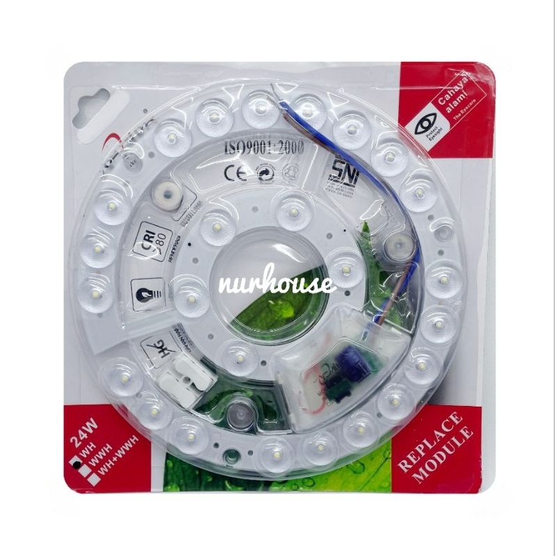Jual Lampu LED plafon TL ring Yomiko 24 watt Led modul LED refil isi ...