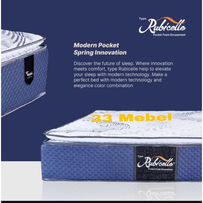 Jual KASUR SPRINGBED MATRASS AMERICAN RUBICELLE POCKET FOAM ENCASEMENT ...