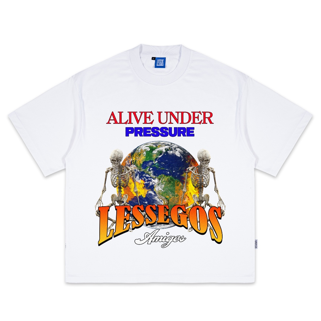Jual Lessegos Tshirt Oversize Putih World Pressure Original Kaos ...