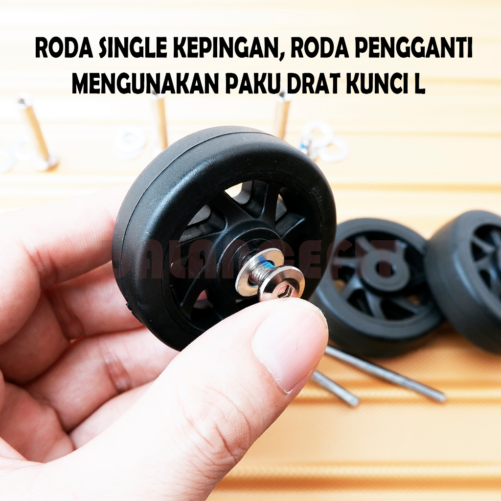 Jual Roda Koper Pengganti Single Wheel Full Karet| Diameter 49mm ...