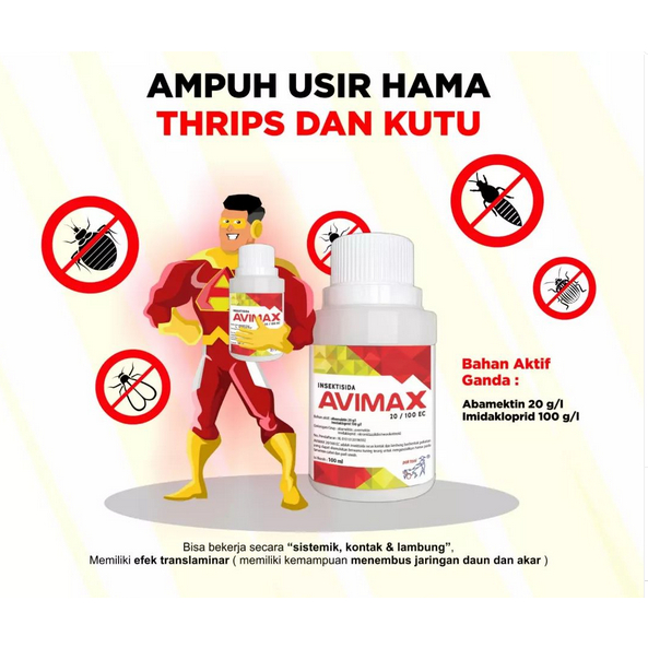 Jual Insektisida AVIMAX 20/100 EC Pak Tani 200ML PRODUK ORIGINAL ...
