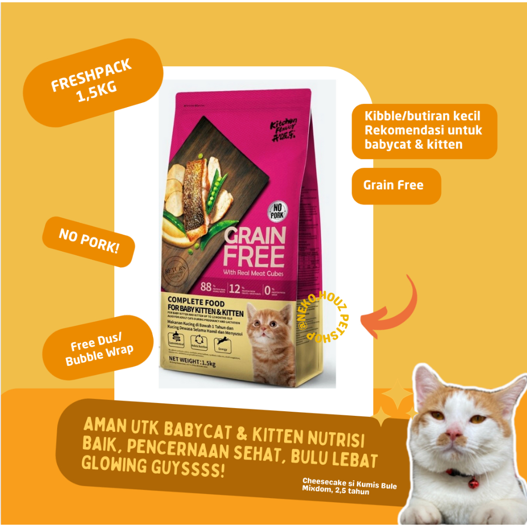 Makanan kucing grain free best sale