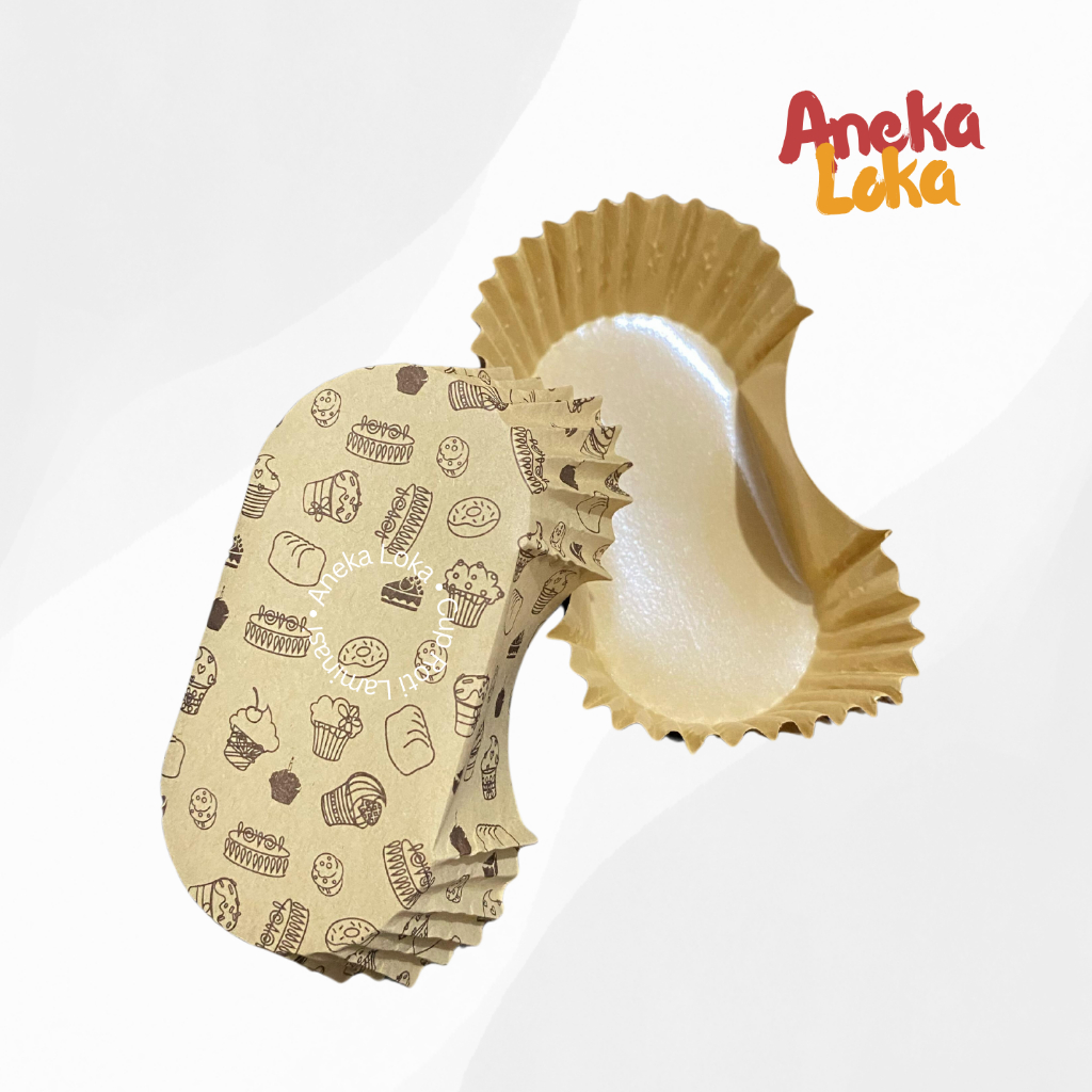 Jual Cup Roti Laminasi Oval M Kraft Cake 200pcs | Shopee Indonesia