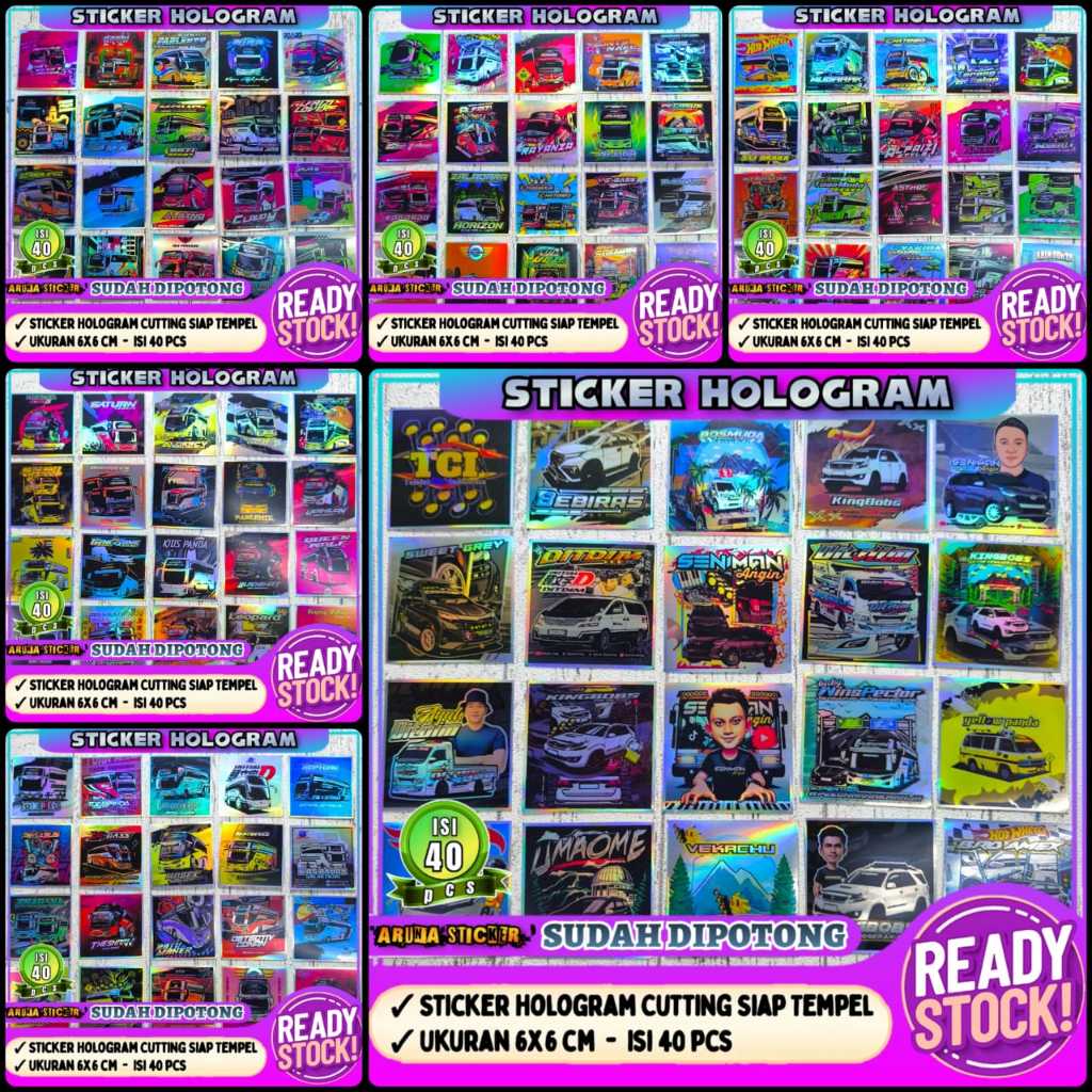 Jual 40 pc Sticker Bus Mania Stiker Mobil Basuri Stiker TCI Viral ...