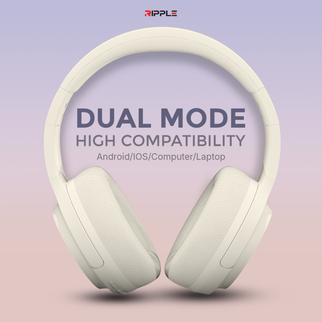 Jual Ripple Bundle Wireless RHB A006 Headphone+TWS Prime Earphone audio ...