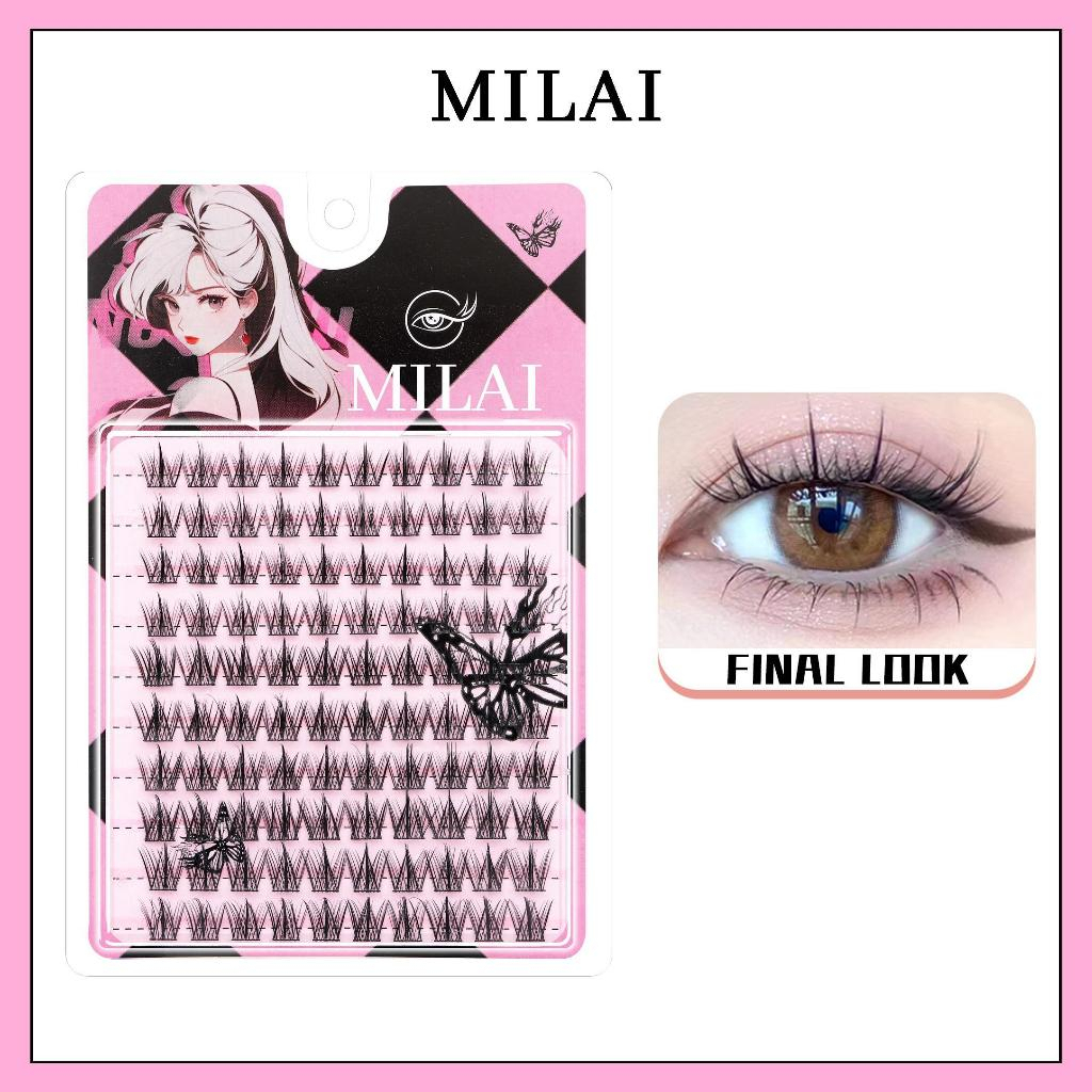 MILAI Bulu Mata A08 Trilogy Bulu Mata Palsu - Eyelash Extension | Riasan Mata Bulumata Palsu
