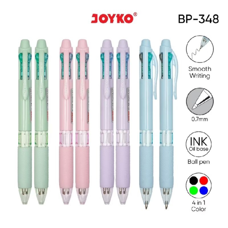 Jual BULPOINT/BULPEN JOYKO 4WARNA BP-348 QUACO 4 | Shopee Indonesia