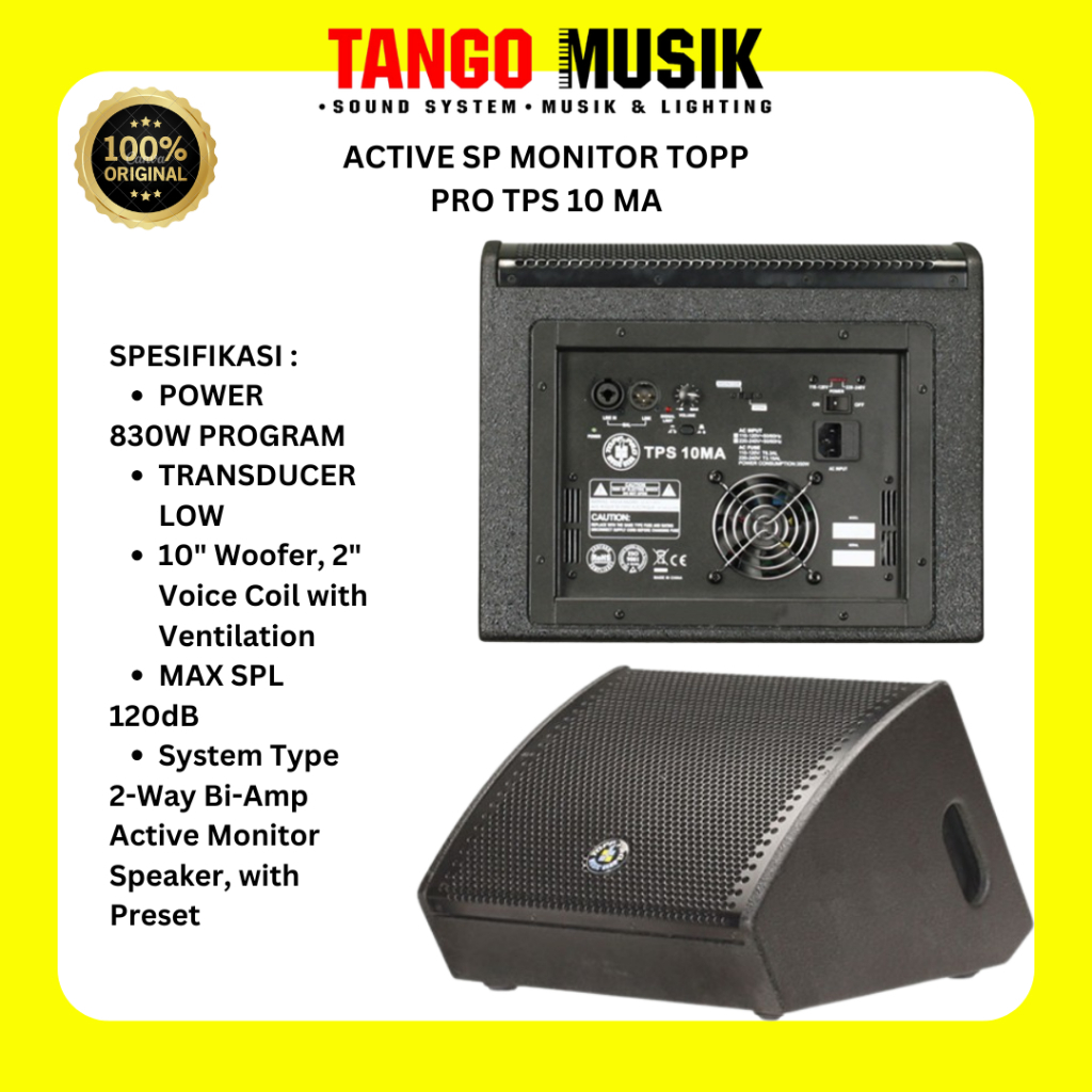 Jual Active Speaker Monitor Topp Pro TPS 10 MA (10 Inch) Original Harga ...