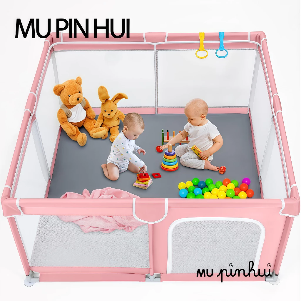 Mph baby playpen pink playpen untuk bayi dan balita, aman & kokoh,