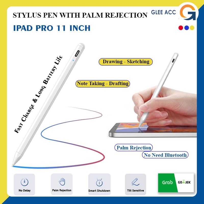 Jual IPAD Pro 11 Inch M1 M2 Stylus Pen with Palm Rejection Active