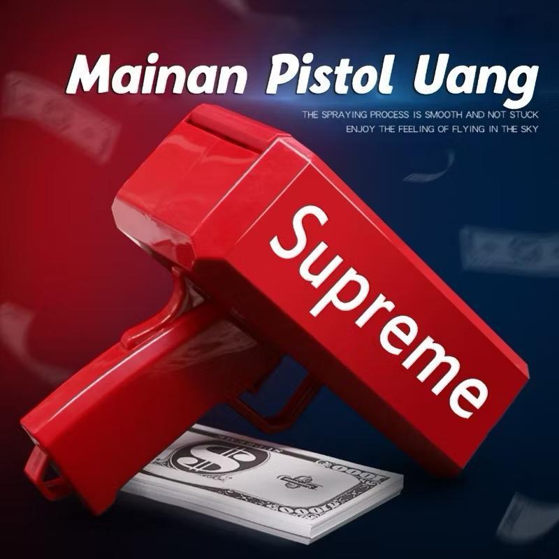 Jual NEW Mainan Pistol Uang Supreme/ Tembakan Uang Mainan Anak Mainan ...