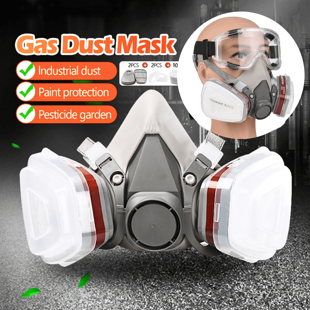 Jual PUSAT TaffGUARD Masker Gas Respirator Half Face cat semprot debu ...