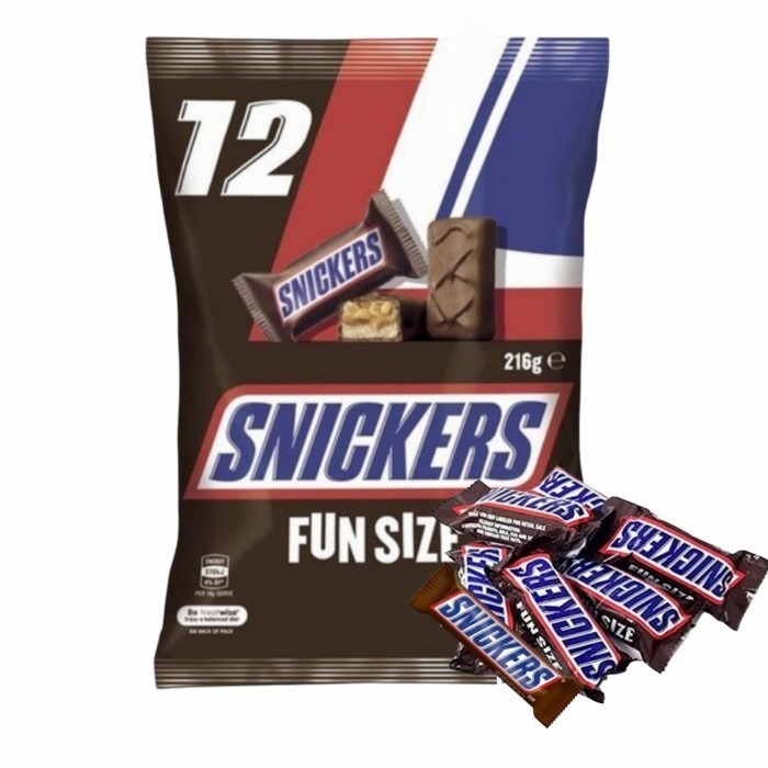Jual snickers choco fun size 12 sachet chocolate coklat | Shopee Indonesia