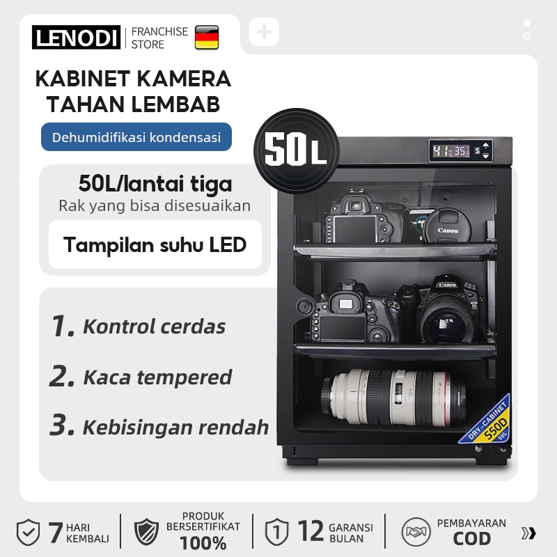 Jual LENODI AV-DC50S Electronic Dry Cabinet 50L Dry Box Camera 50L ...