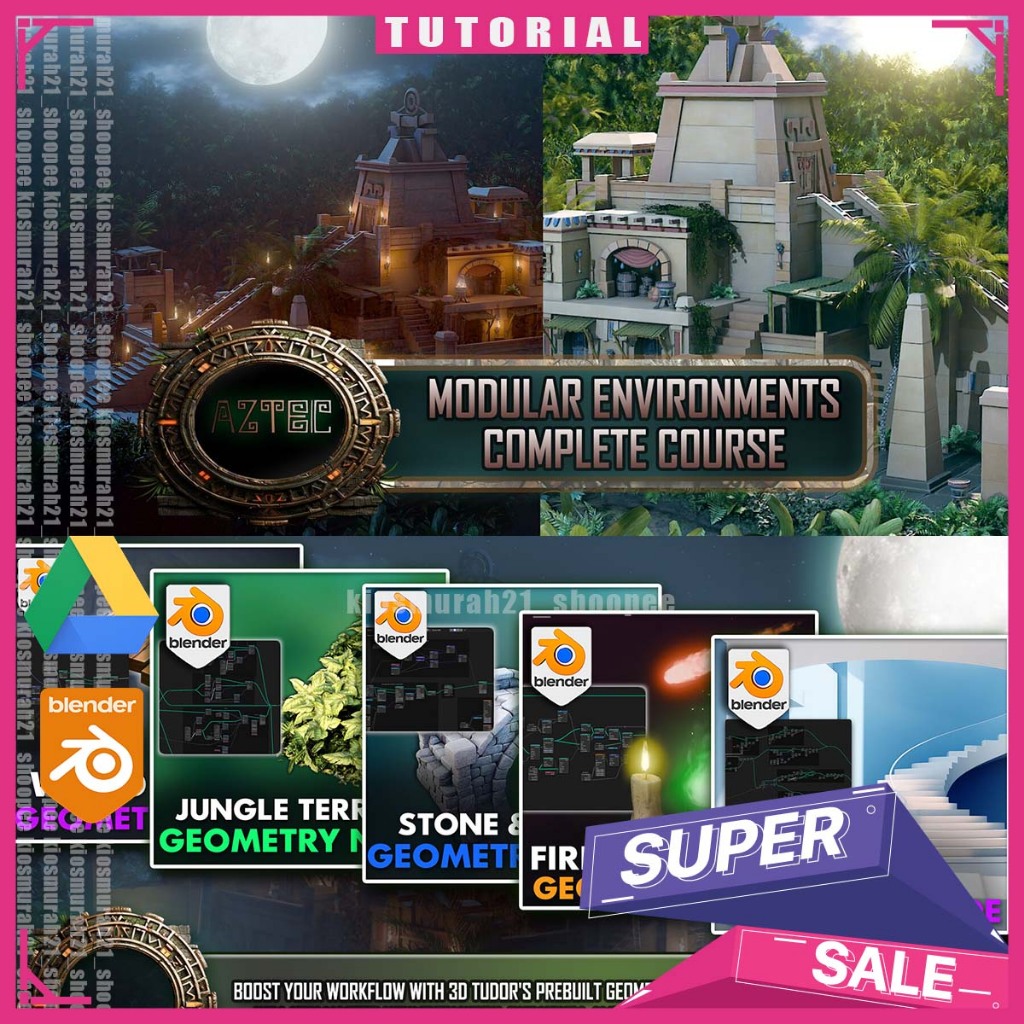 Jual Blender 3D - Blender 4 The Modular and Kitbash Environment Guide ...