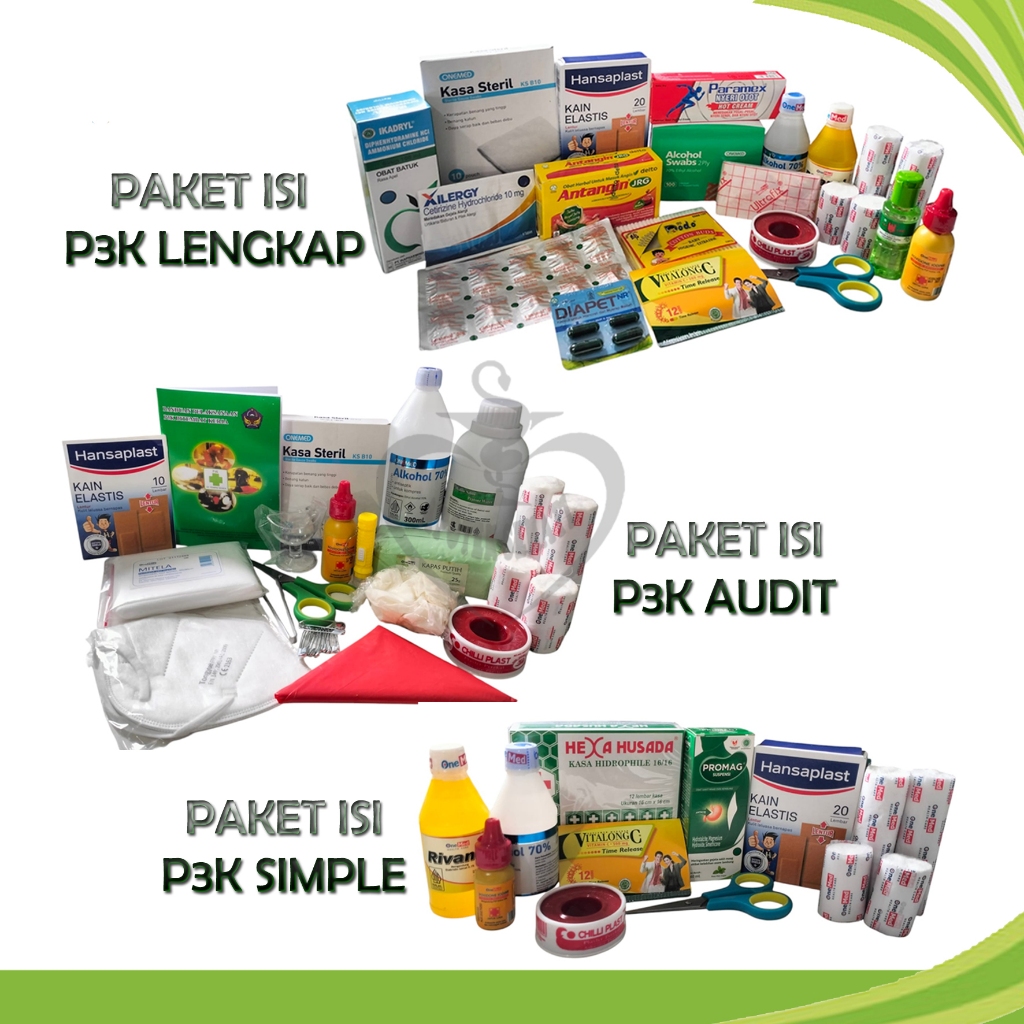 Jual P3k Lengkap Isi Standart Perlengkapan Pertolongan Pertama | Shopee ...