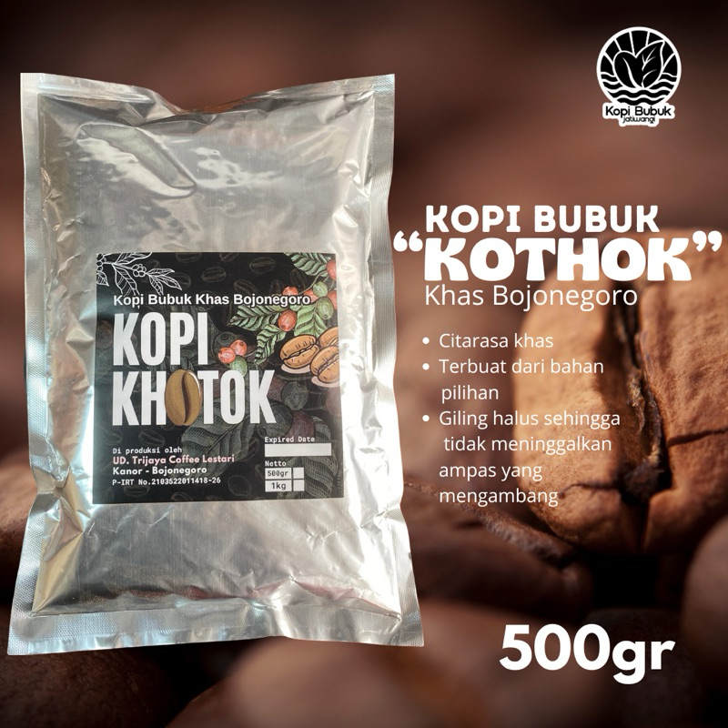 Jual KOPI BUBUK 500gr - Kopi Bubuk Hitam Khas Bojonegoro - Kopi Bubuk