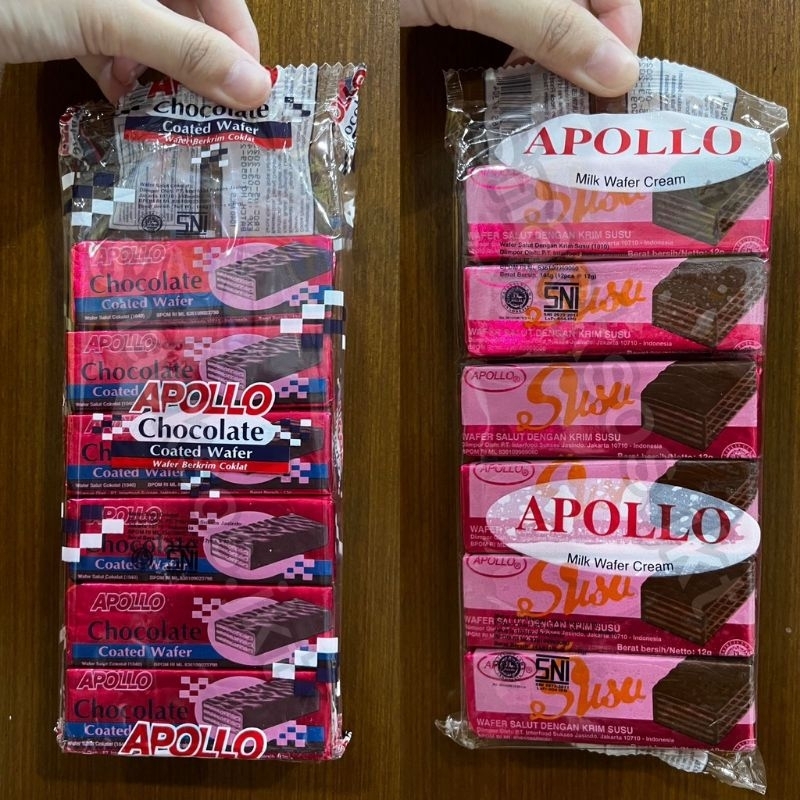 Jual APOLLO WAFER MILK CHOCOLATE // APOLLO COATED WAFER | Shopee Indonesia