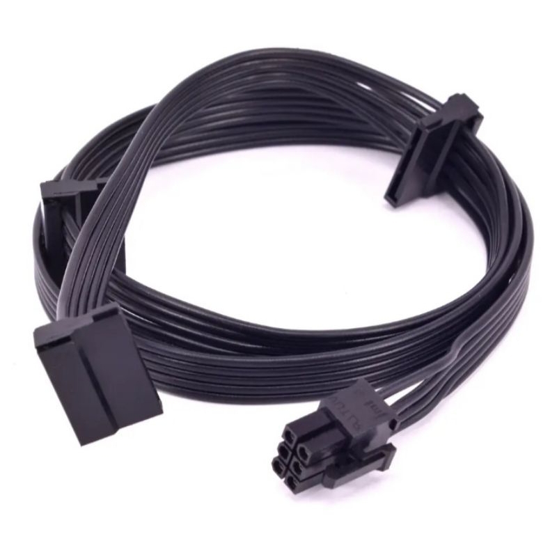Jual kabel modular 6 pin to sata 3 cabang untuk psu gigaybate B700H ...