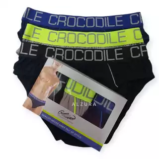 ALZURA - Celana Dalam Pria Crocodile Isi 3 Pcs Brief Crocodile 246 Original