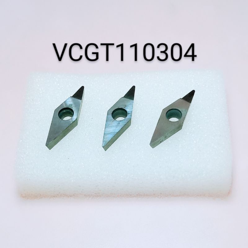 Jual Insert PCD Diamond VCGT110304 Mata pisau bubut Alumunium kinclong ...