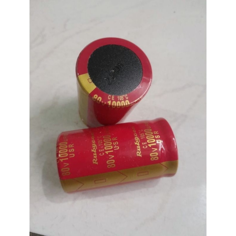 Jual ELCO RUBYCON RED USR 80V 10000UF USR ORIGINAL MERAH.1BIJI | Shopee ...
