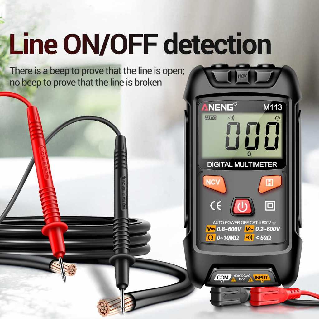 Jual Bisa COD ANENG - M113 Digital Multimeter Portable NCV Non Contact ...