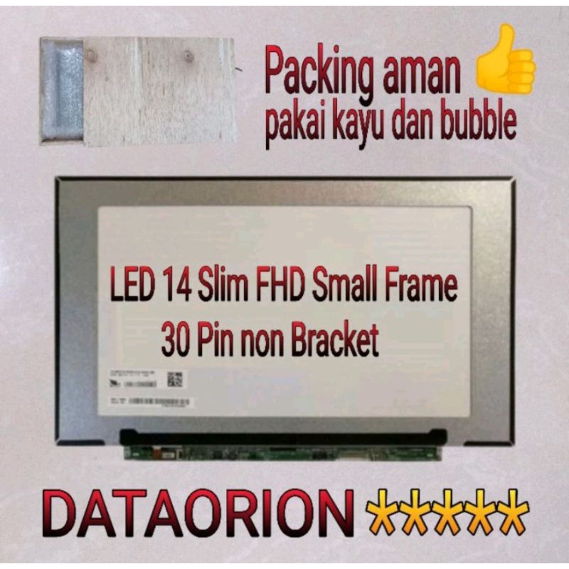 Jual lcd 14 in full hd 30 pin small frem tanpa kuping free paking kayu ...