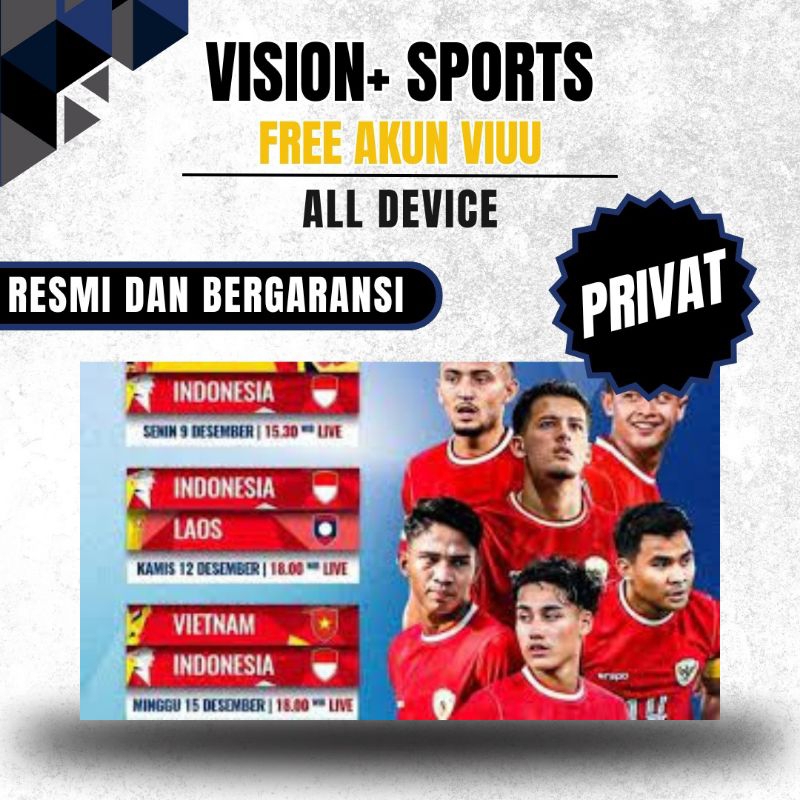 Jual Vision Plus Premium Timnas Indonesia Vision+ Premium | Shopee ...