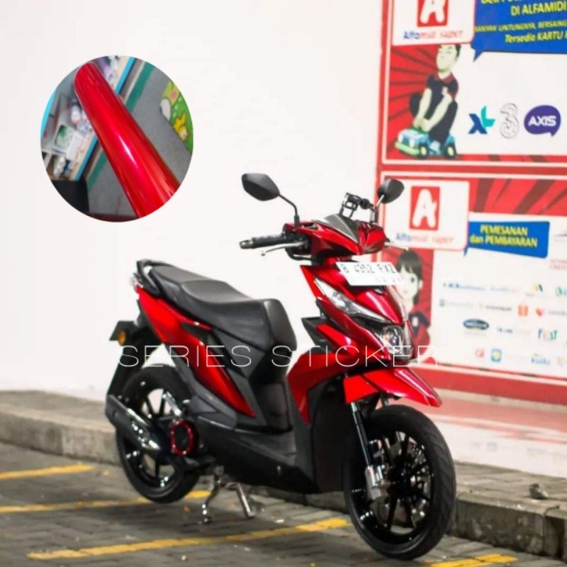 Jual STICKER/SKOTLET WARNA MERAH CANDY KUALITAS PREMIUM VARIAN MOTOR ...
