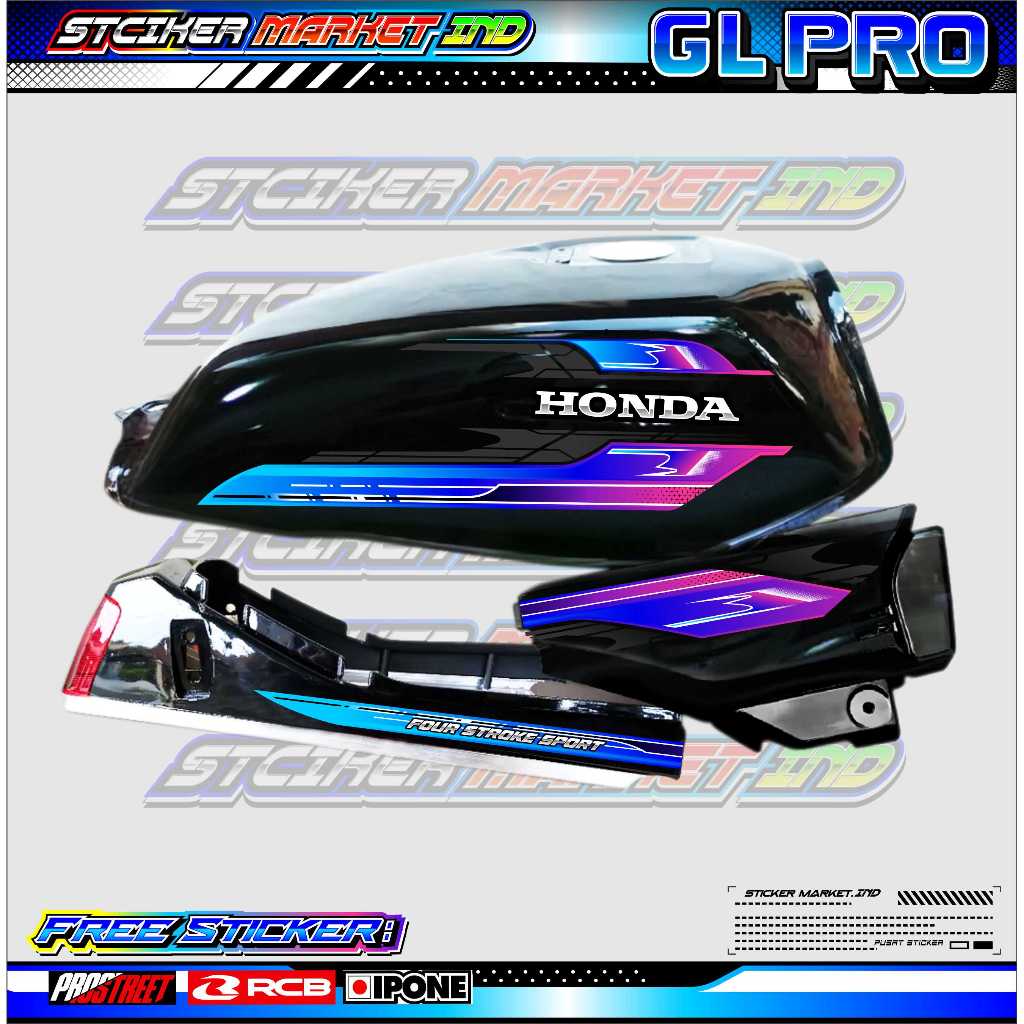 Jual STRIPING VARIASI HONDA GL PRO / STICKER LIST VARIASI MOTOR HONDA ...