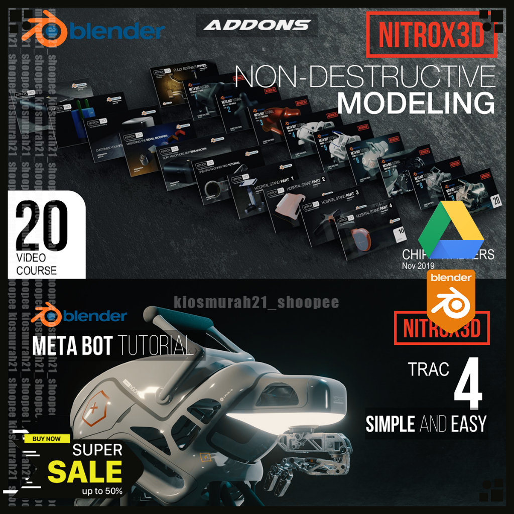 Jual ND - Non-Destructive Modelling 3D Blender addons Plugin Terbaru ...