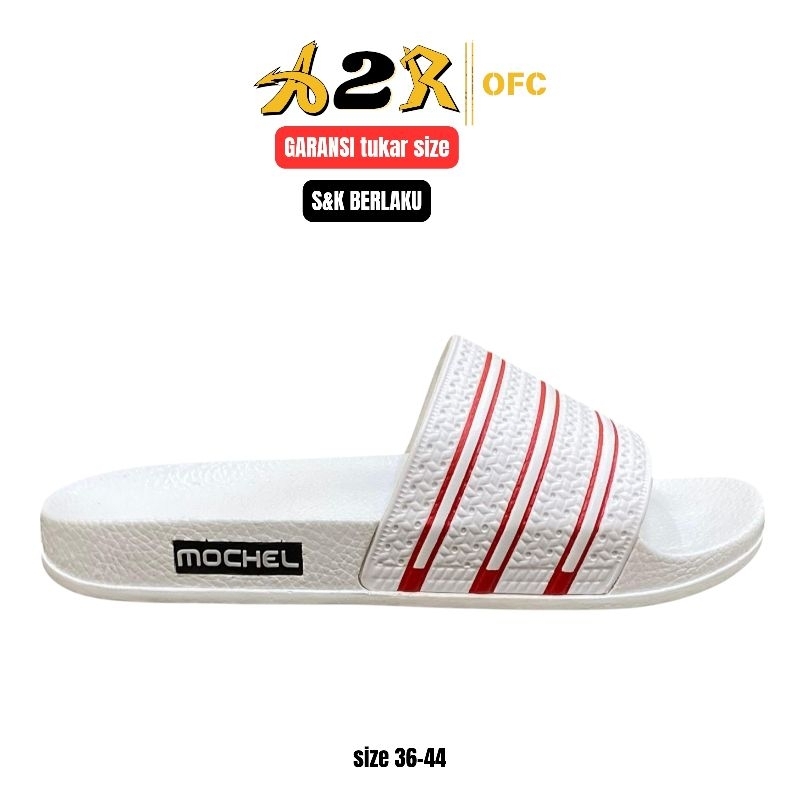 MOCHEL 04 Sandal Selop Pria Original Putih Tidak Menyerap Air