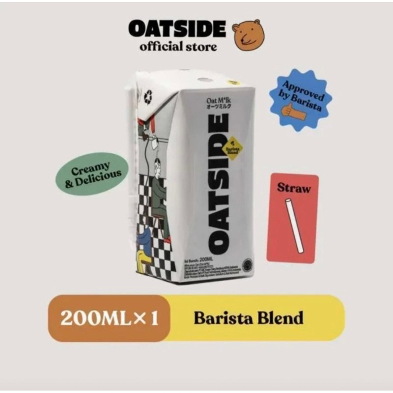 Jual Oatside Creamy & Delicious Straw Barista Blend 200ML | Shopee ...