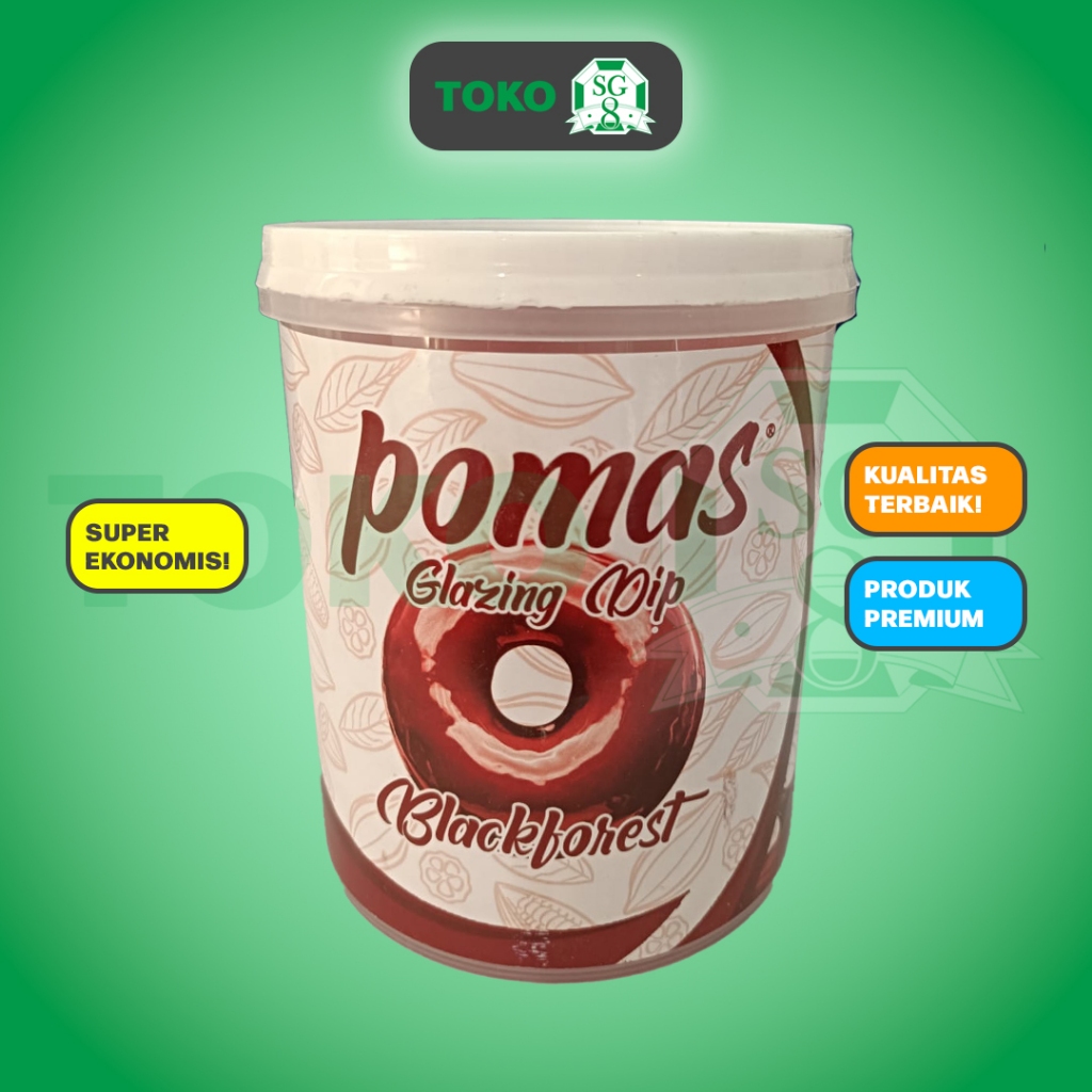 Jual Glazing POMAS Black Forest 1Kg - Pelapis roti atau donat rasa ...