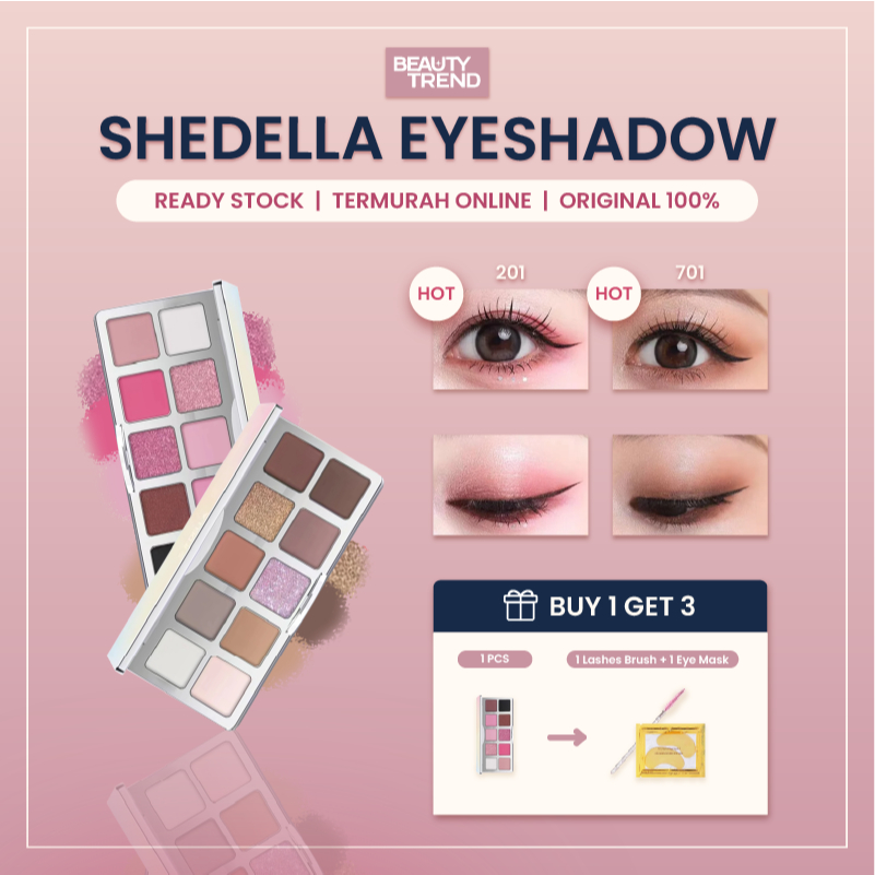 Jual [READY ORI] Shedella Eyeshadow Palette Dreamy Colorful 10 Color ...
