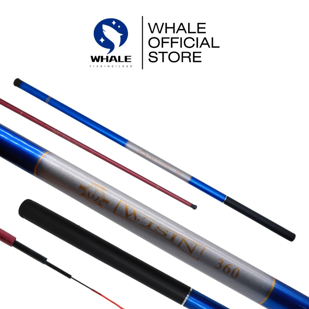 WHALE JORAN TEGEK PANCING MURAH FIBER COMPOSITE CARBON 1.8 2.7 3.0 3.6 4.2 4.5 5.4 6.3m BIRU PUTIH