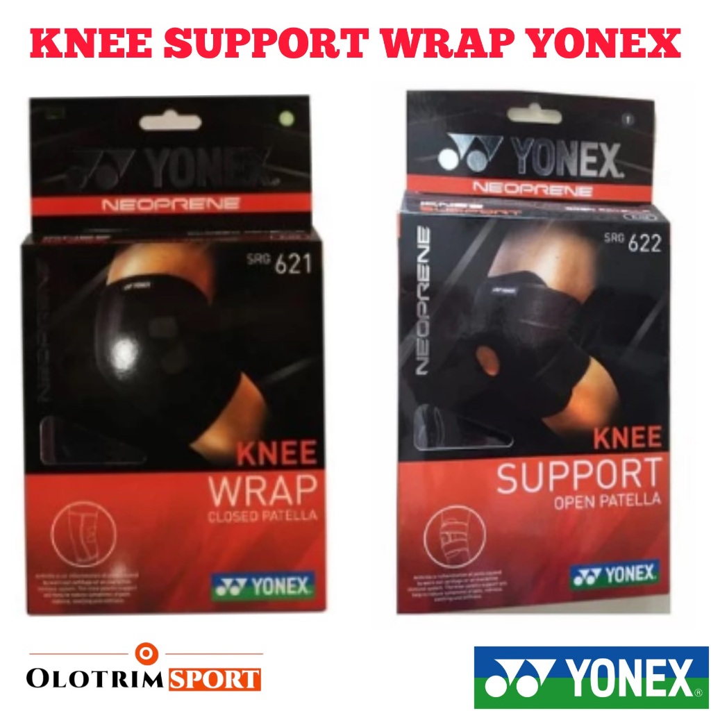 Jual KNEE SUPPORT WRAP YONEX OPEN CLOSE PATELLA Deker Lutut Original ...