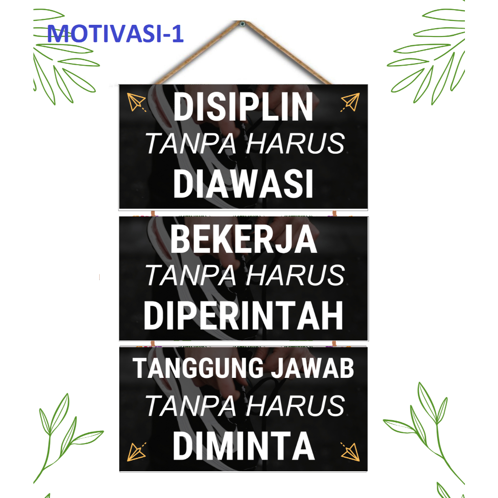 Hiasan Dinding dengan kata-kata MOTIVASI model gantung