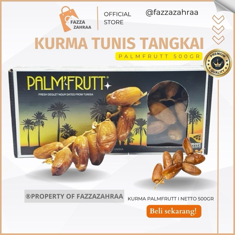 Jual Kurma Tunisia Palm Fruit 500gr tangkai premium dates arab | Shopee ...