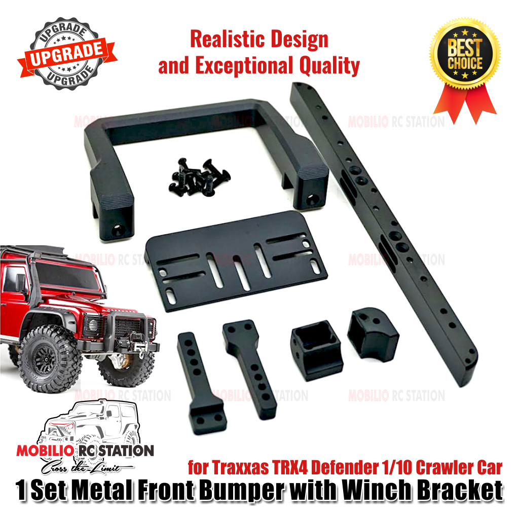 1/18 Trx4m High Trail Upgrades TRX4 Metal Bumpers - Aluminum Front/Rear  Bumper Set For Traxxas TRX4 Defender Bodies For Trx4m