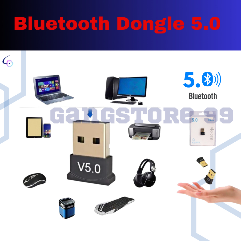Jual BLUETOOTH DONGLE 5.0/USB Bluetooth Adapter 5.0 Dongle Wireless ...